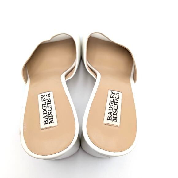 Badgley Mischka Cadence Heeled Slide Sandal Women's Soft White Size US8.5 EU39 - Picture 12 of 12
